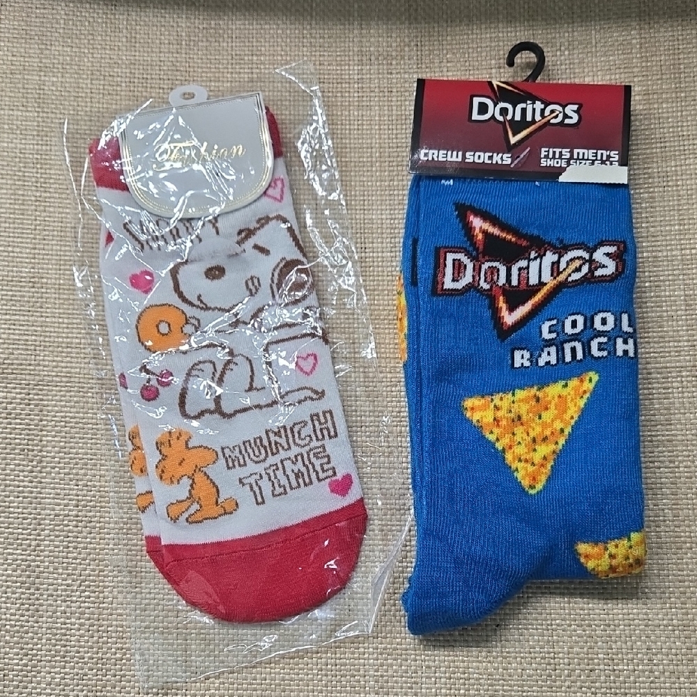 Socks Doritos Cool Ranch Blue Crew  & Snoopy Low